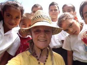 The school kids and me, a massive selfie