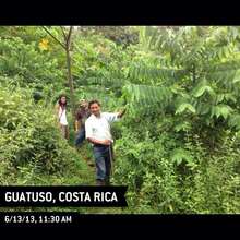 Bienvenido next to an Ylang Ylang, planted in 2011