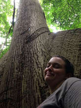 Courtney under Papa Loco in La Reserva