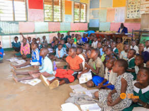 An overcrowded classroom in one of our partner sch