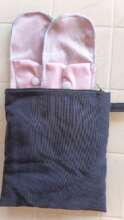 Donated pads in a pouch.
