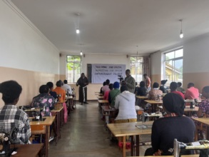 Tailoring class for 27 girls ending training