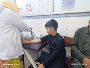 Shayan receiving emergency treatment