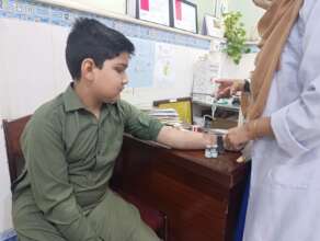 Shayan receiving emergency treatment