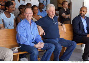 Paul Farmer & President Clinton at Mirebalais