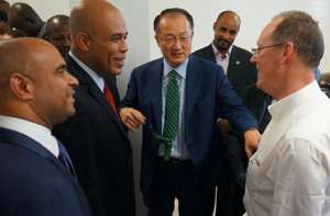 Ribbon-cutting ceremony at Mirebalais Hospital