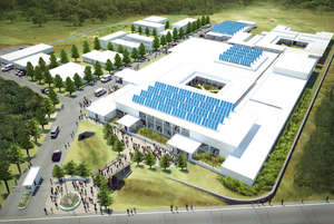 Rendering of Mirebalais Hospital