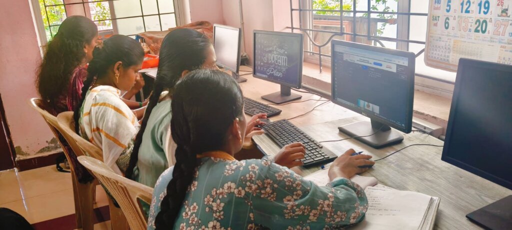 Computer coding Python training session