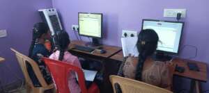 Students learning how to use Tally Accounting