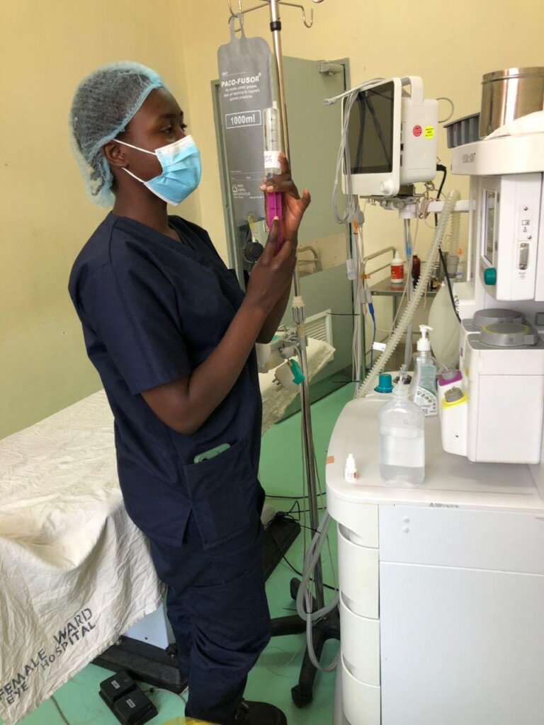 Evelyn focused on patient care