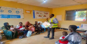 Luate, a nurse, leads nutrition education