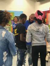 SunTrust volunteers answer student questions