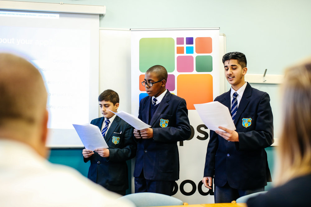 In school Dragon's Den session