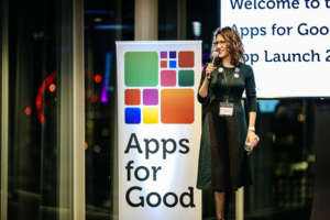 Our MD Heather speaks at the App Launch - 2017