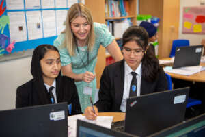 Students and teacher in West Bromwich