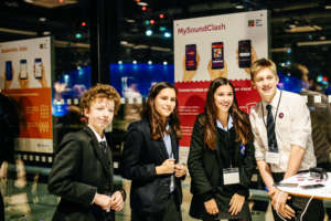The MySoundClash team prepare for the event.