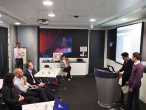 Fellows pitch their ideas to judges at the SAP day