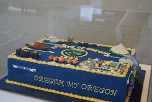 Oregon Statehood Day cake