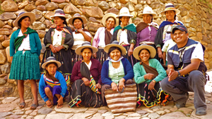 Women's group at a project community