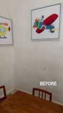 A before photo of one of the walls