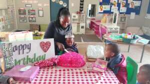 A birthday in a classroom