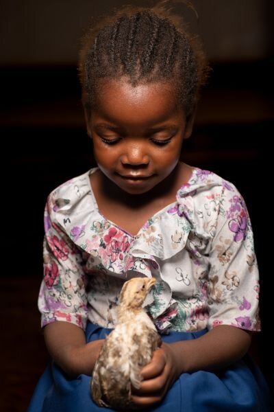 Grace, daughter of one of our vaccinators.