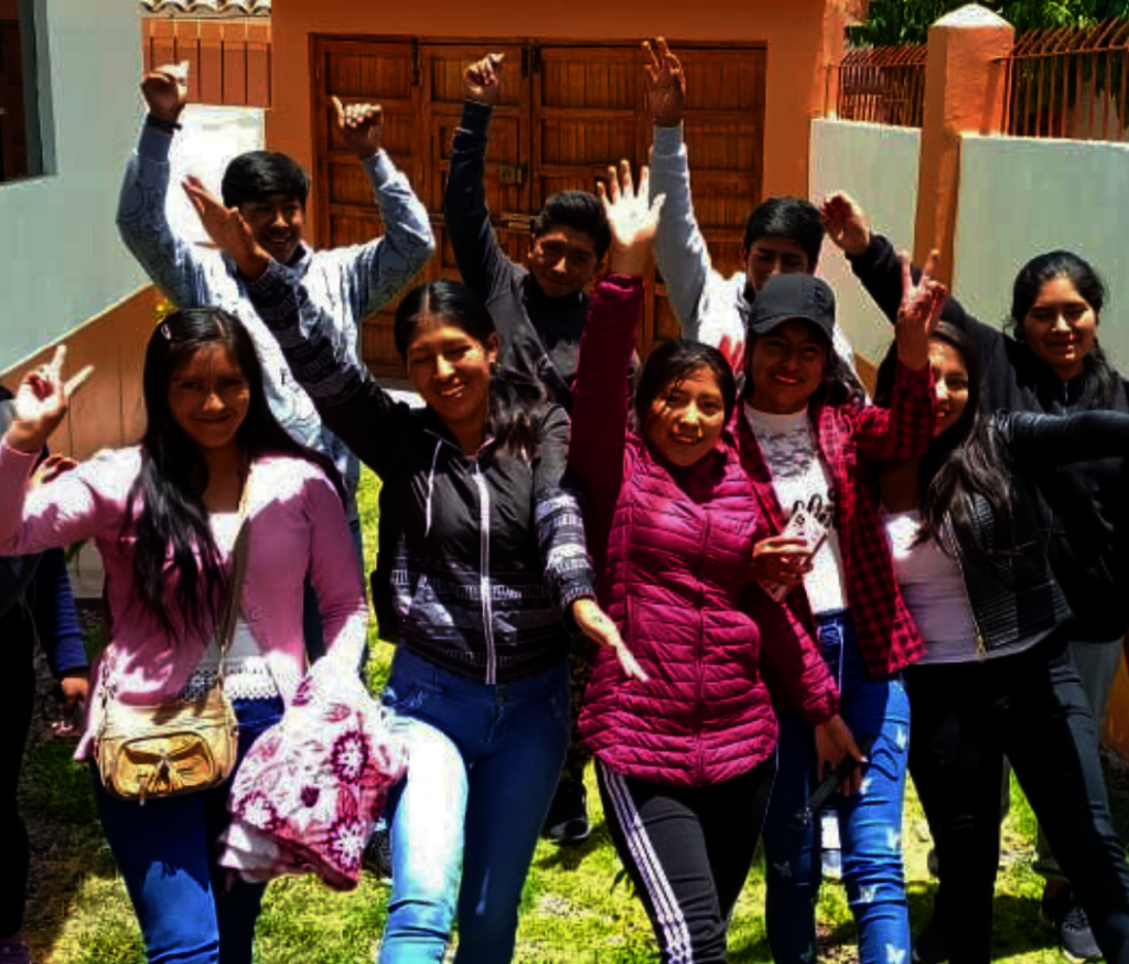 Young people at Paqari Wayna in Cusco