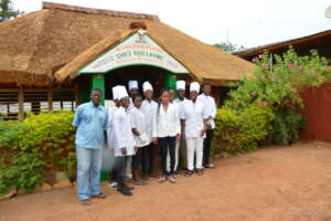 Staff outside Chez Guillaume