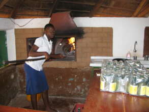 Pizza cooked in wood-fired oven