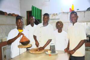 Aimee with other apprentices Chez Guillaume