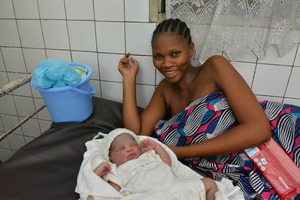 Kibete and her newborn baby.