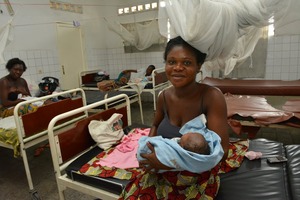 Mama Mafuta with newborn daughter, Dorcas