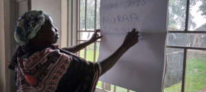 Dominica writing her Names