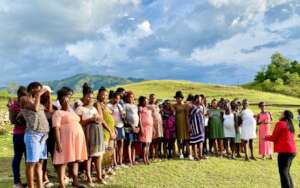 Mothers gathering in Lascahobas