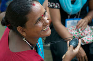 Nepali midwives visit women at home
