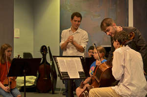 Proteges coaching students at Community Music Ctr