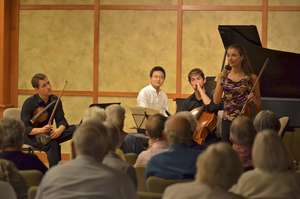 The Dover Quartet performing at a retirement home.