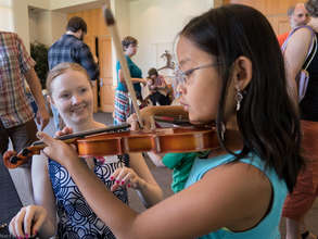 Instrument Petting Zoo prior to Family Concert