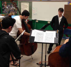 Sam Suggs works with Ptld Youth Philharmonic bass