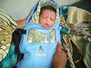 Infant in Embrace warmer at SM Halli clinic