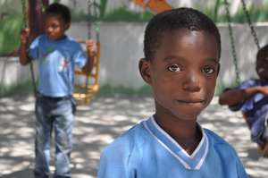 A chid who will go to school in an EDV classroom