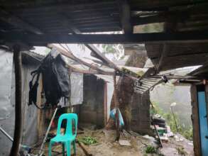 damaged house