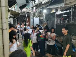 Hot meals for storm evacuees