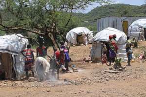 A displacement camp in Chemolingot, Kenya