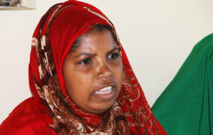 Aisha gave birth on a remote island in Kenya