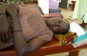 Pregnant woman receives antenatal care and kit