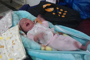 Baby Gul, born at a UNFPA supported hospital