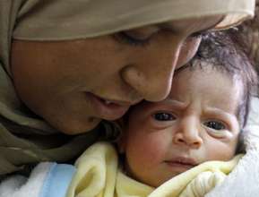 Khloloud Mohammad and baby girl, Rania