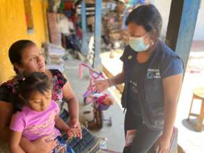 Blanca providing nutritional education to dona Ana