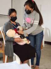 Providing guidance on breast feeding.
